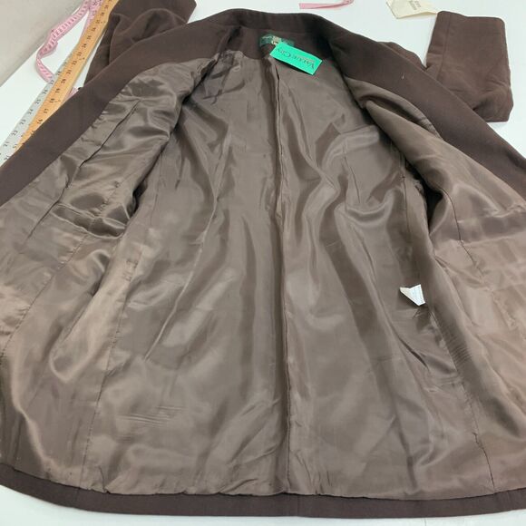 Vintage Orvis Loneline Blazer Women 4P Petite Brown One Button Notch Collar Line - Picture 9 of 13